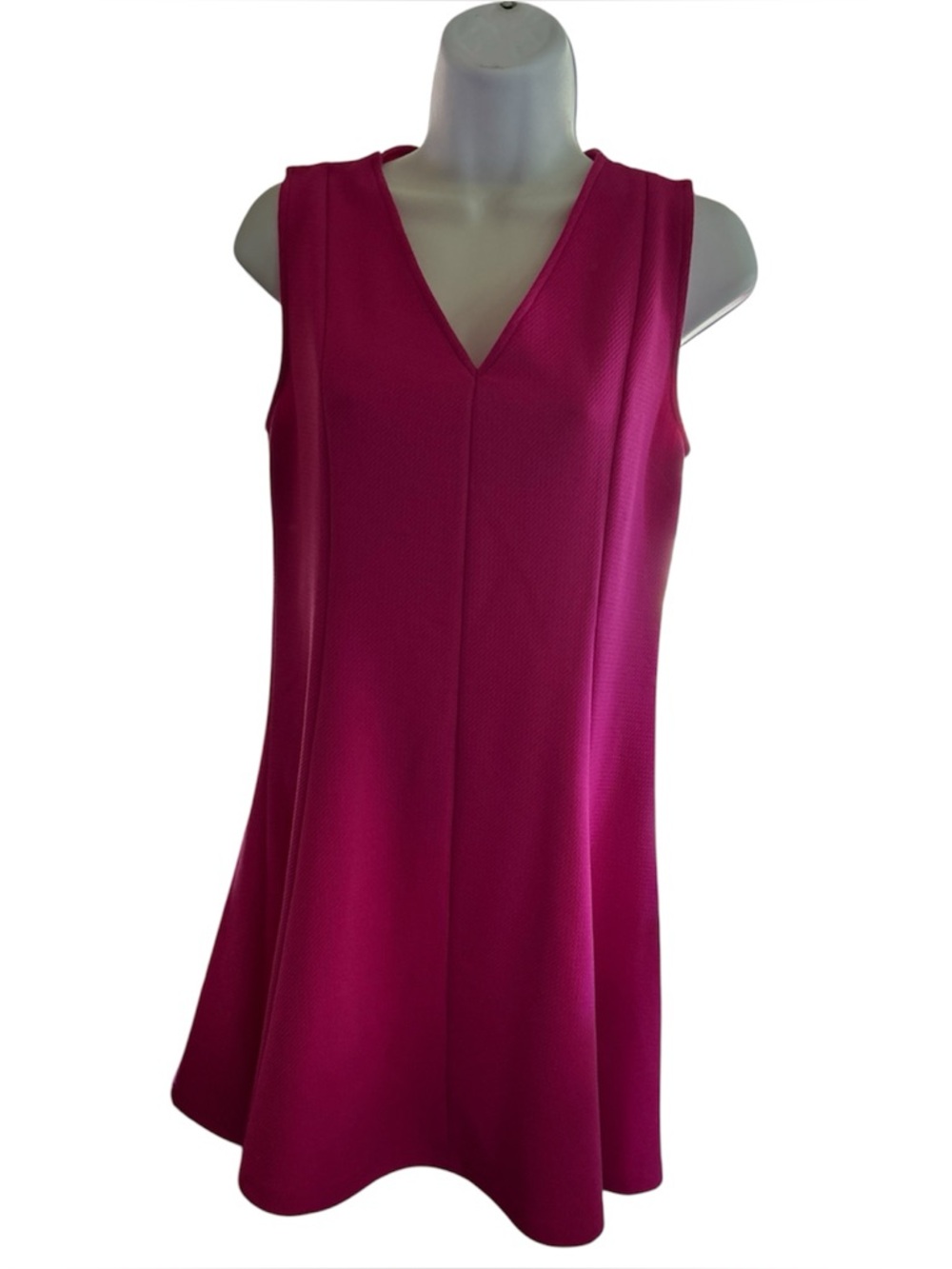 MinkPink Fit & Flare Pink Mini Dress V-Neck Short Sleeve Size Medium